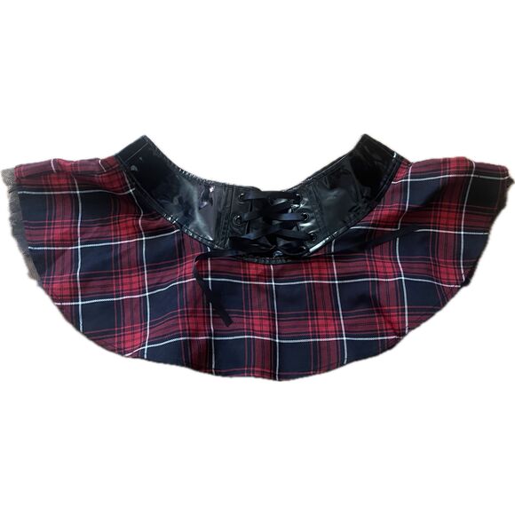 Vintage Lip Service Red Plaid Tartan Corset Skirt Women’s Size M - Picture 3 of 6